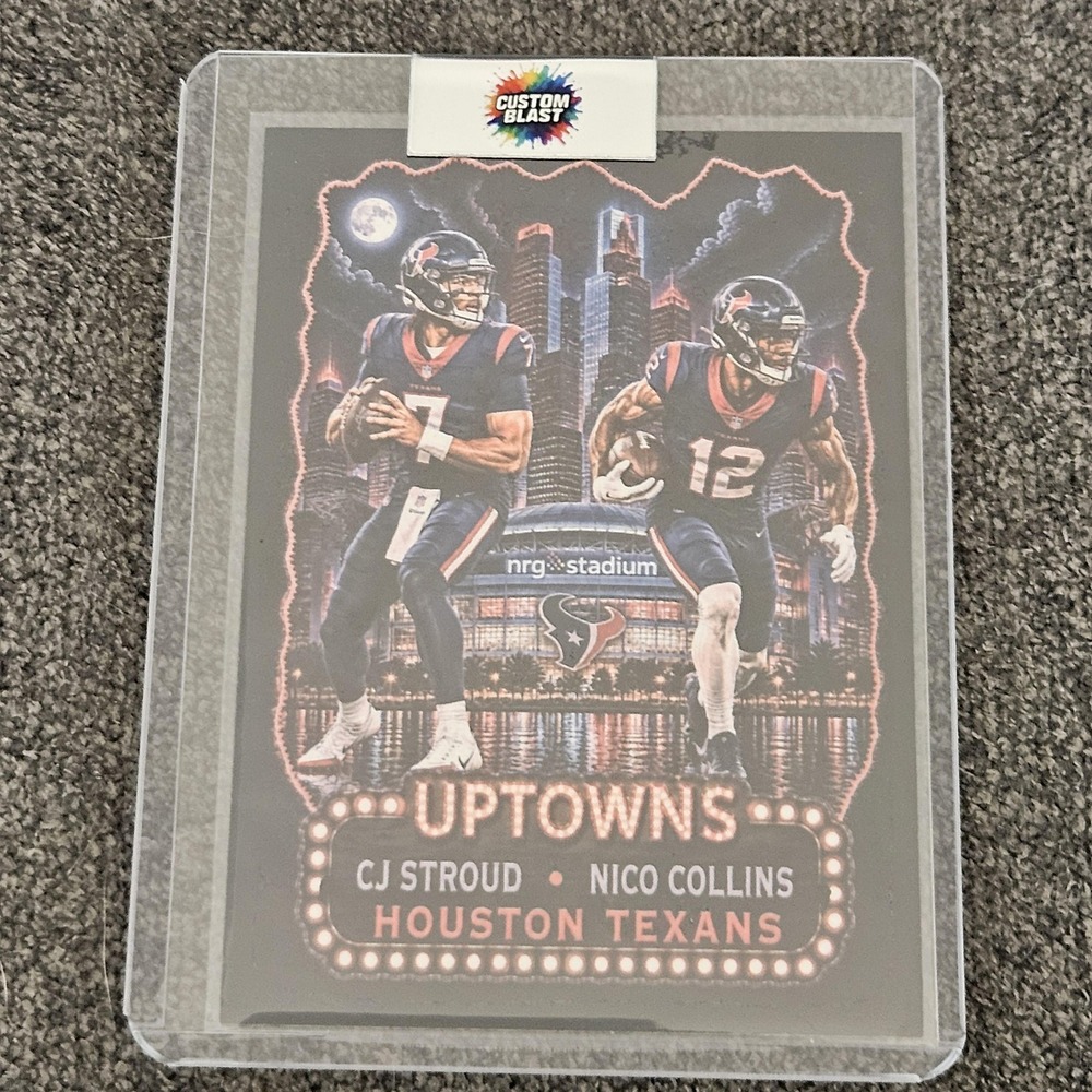CJ Stroud/Nico Collins Custom Houston Texans Uptowns Football Card
